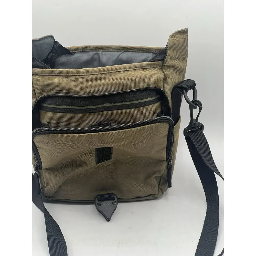 Tamrac Camera Shoulder Bag Messenger Olive Green Khaki Canvas Suede Vintage